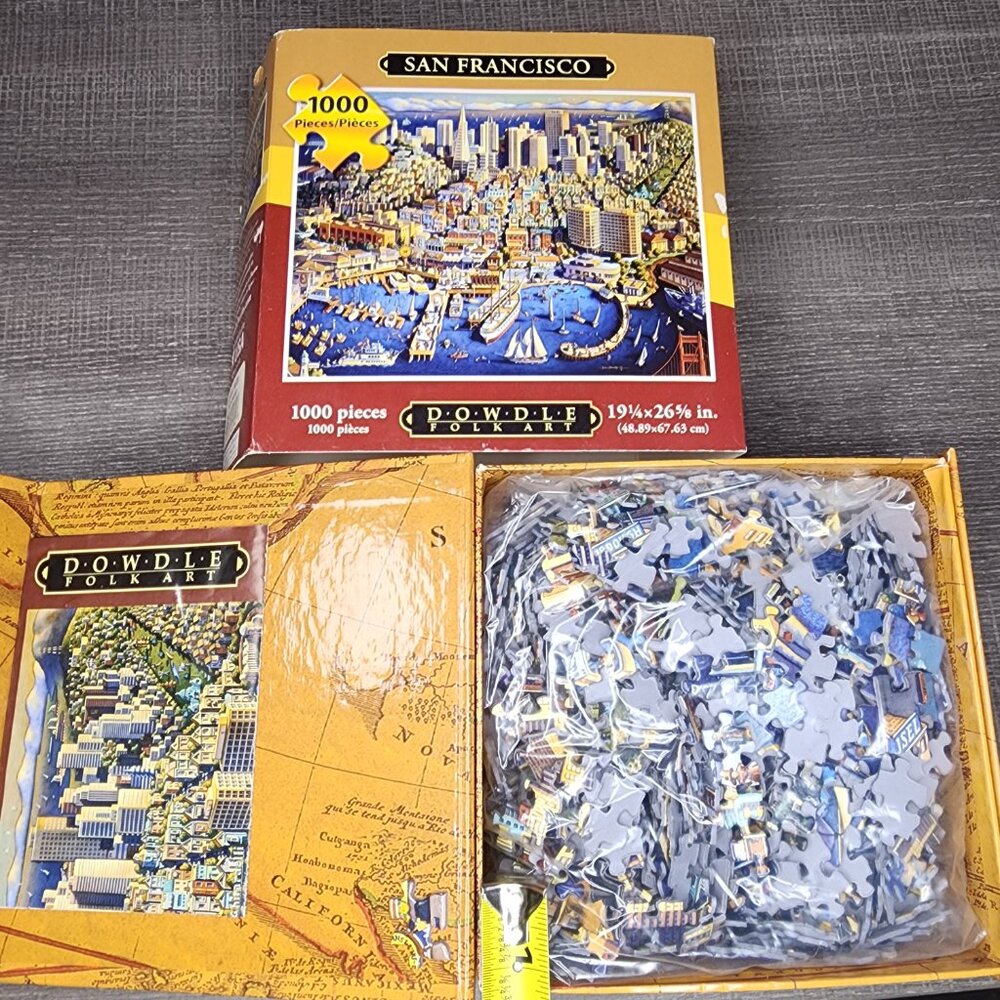 Lot of 5 Puzzle Varied Piece Count Balloon Lighthouse Lombard Long Beach SF Used - Picture 8 of 10